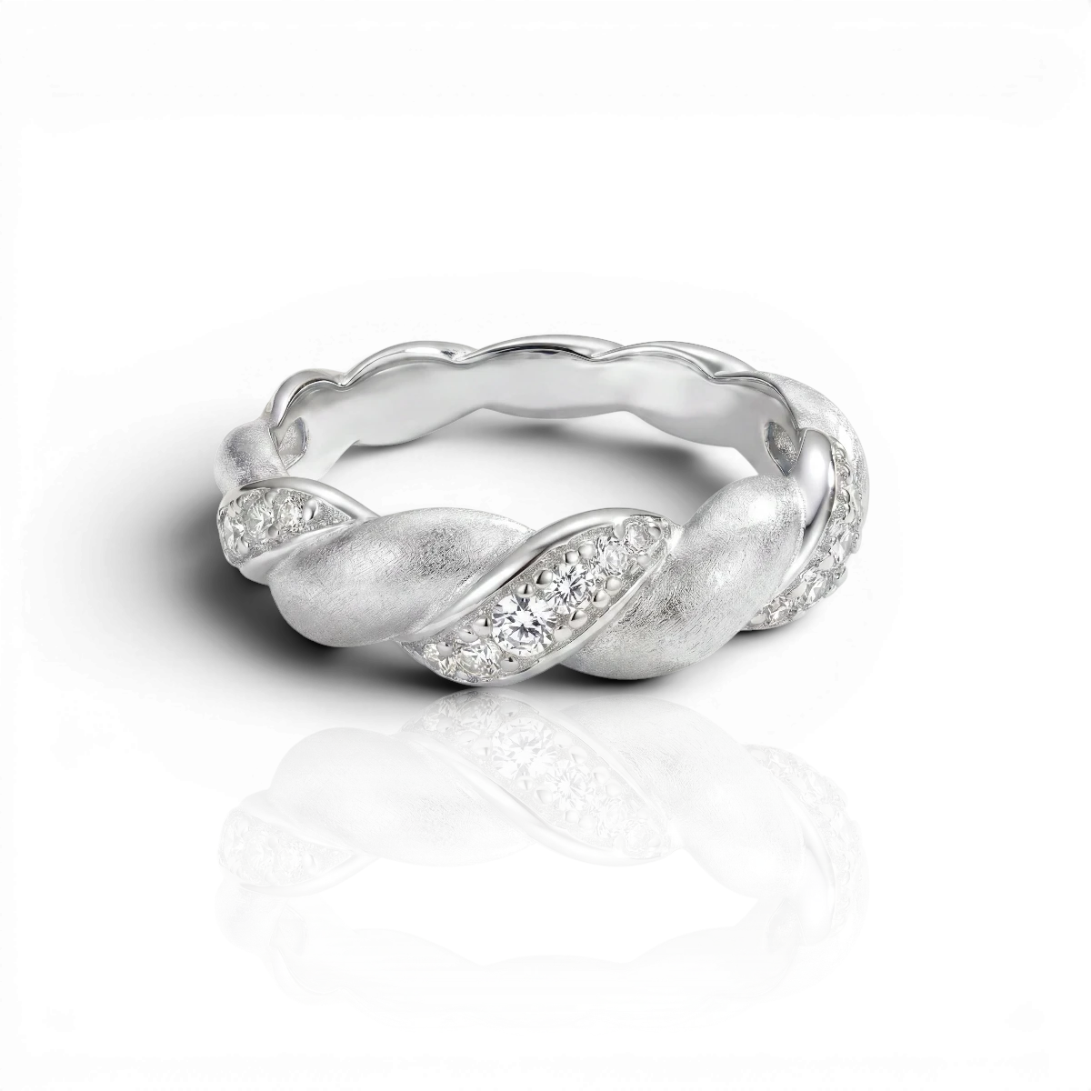 18K White Gold Vermeil