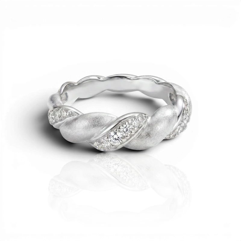 18K White Gold Vermeil