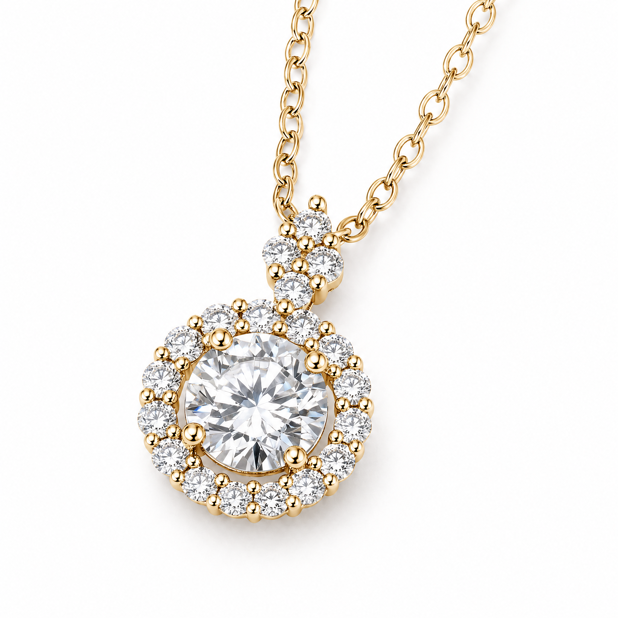 Aurielle Halo Drop Necklace
