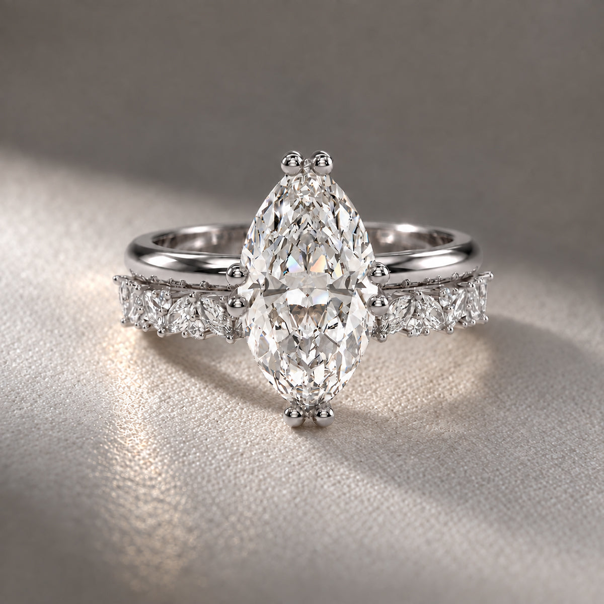 18K White Gold Vermeil