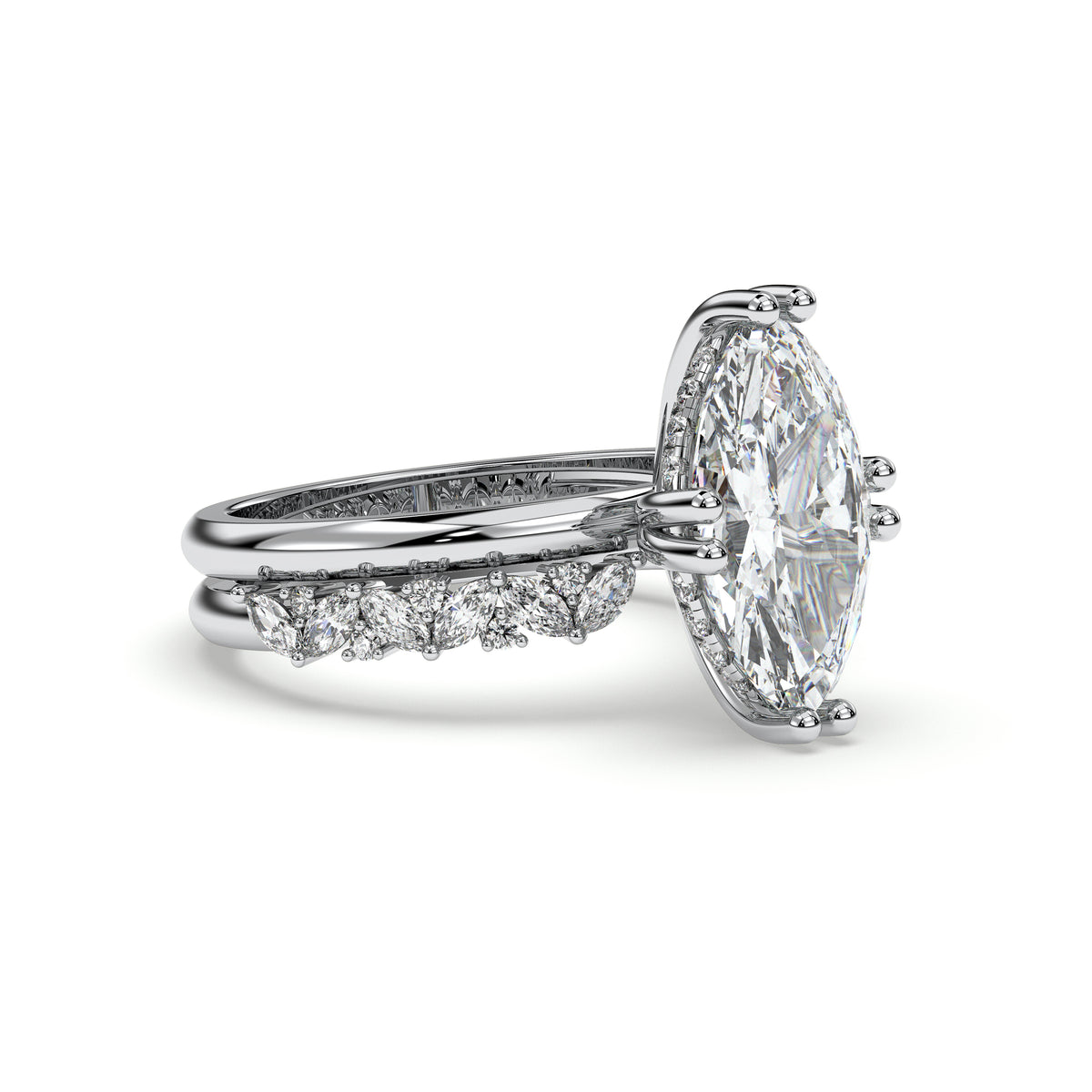 18K White Gold Vermeil