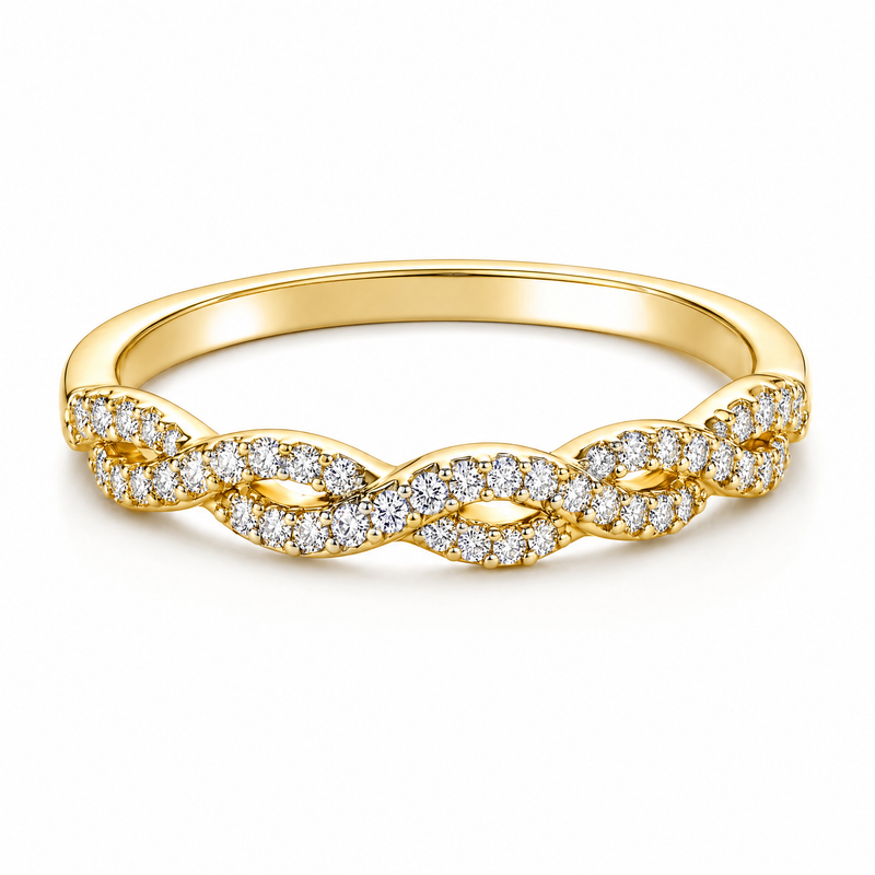 Élisse Wave Pavé Band
