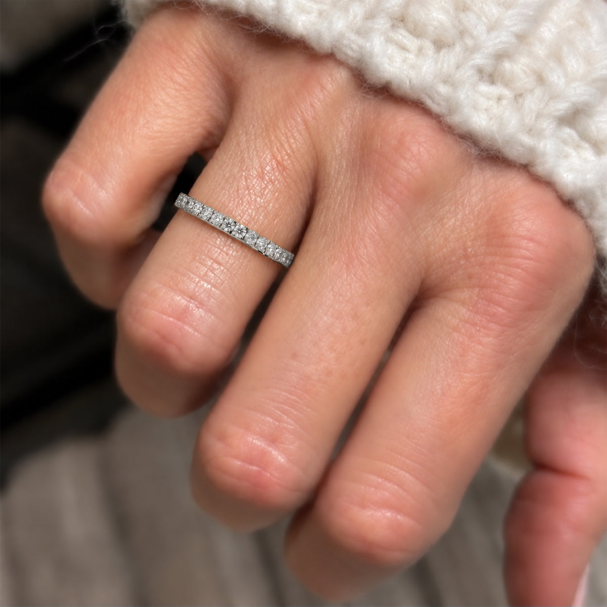 18K White Gold Vermeil