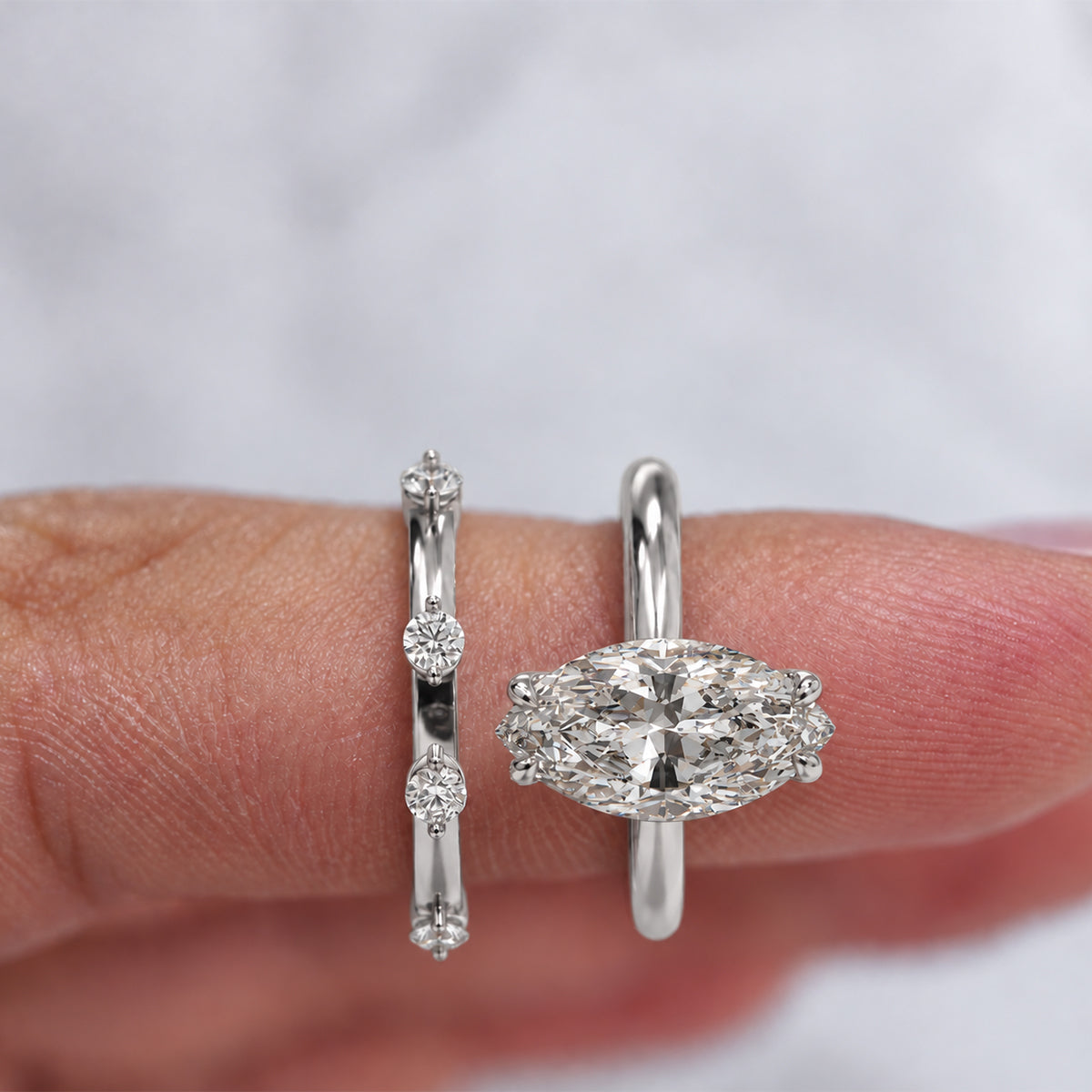 18K White Gold Vermeil