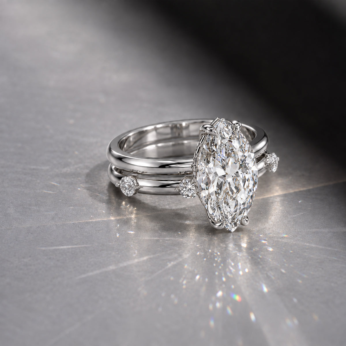 18K White Gold Vermeil