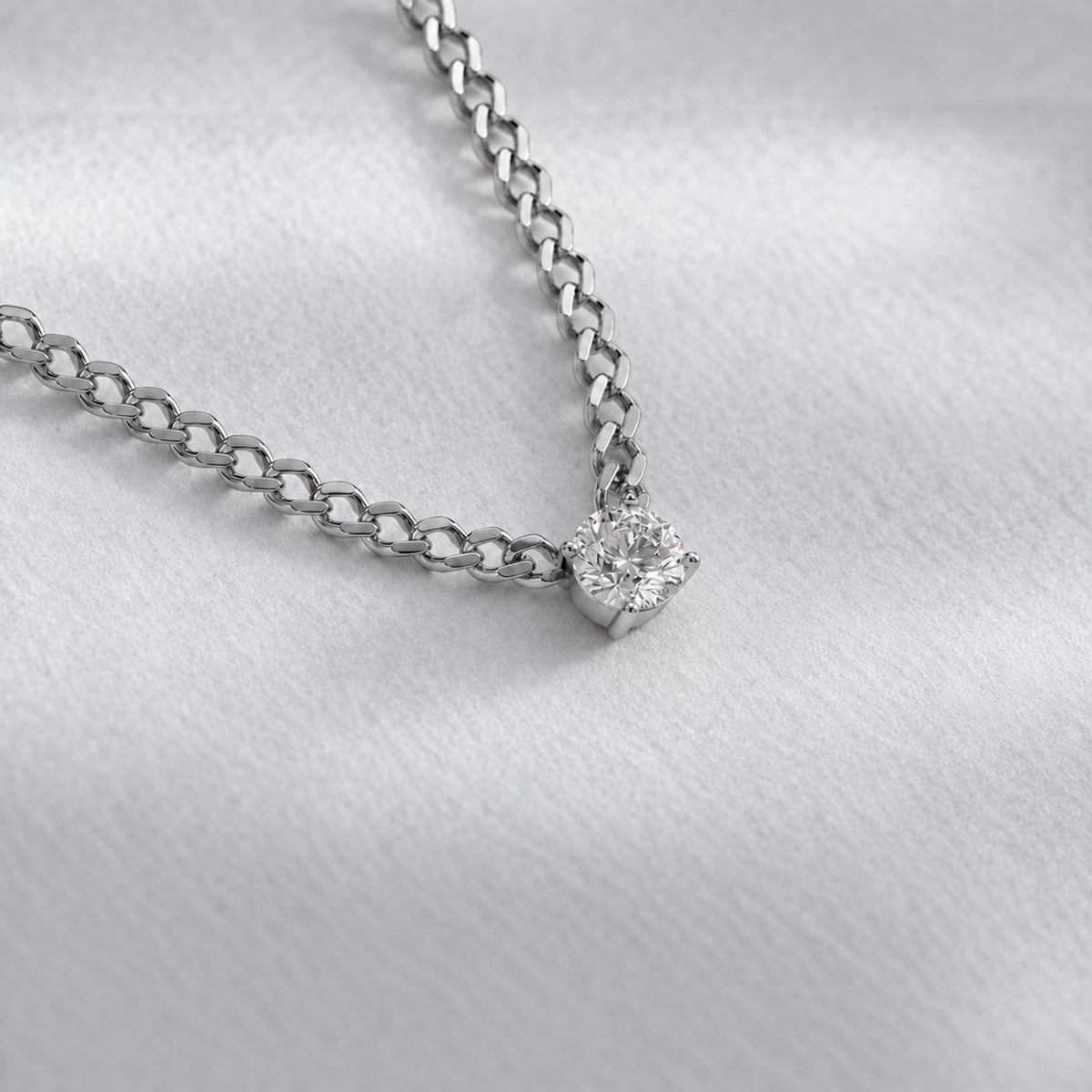 18K White Gold Vermeil / 1 CARAT