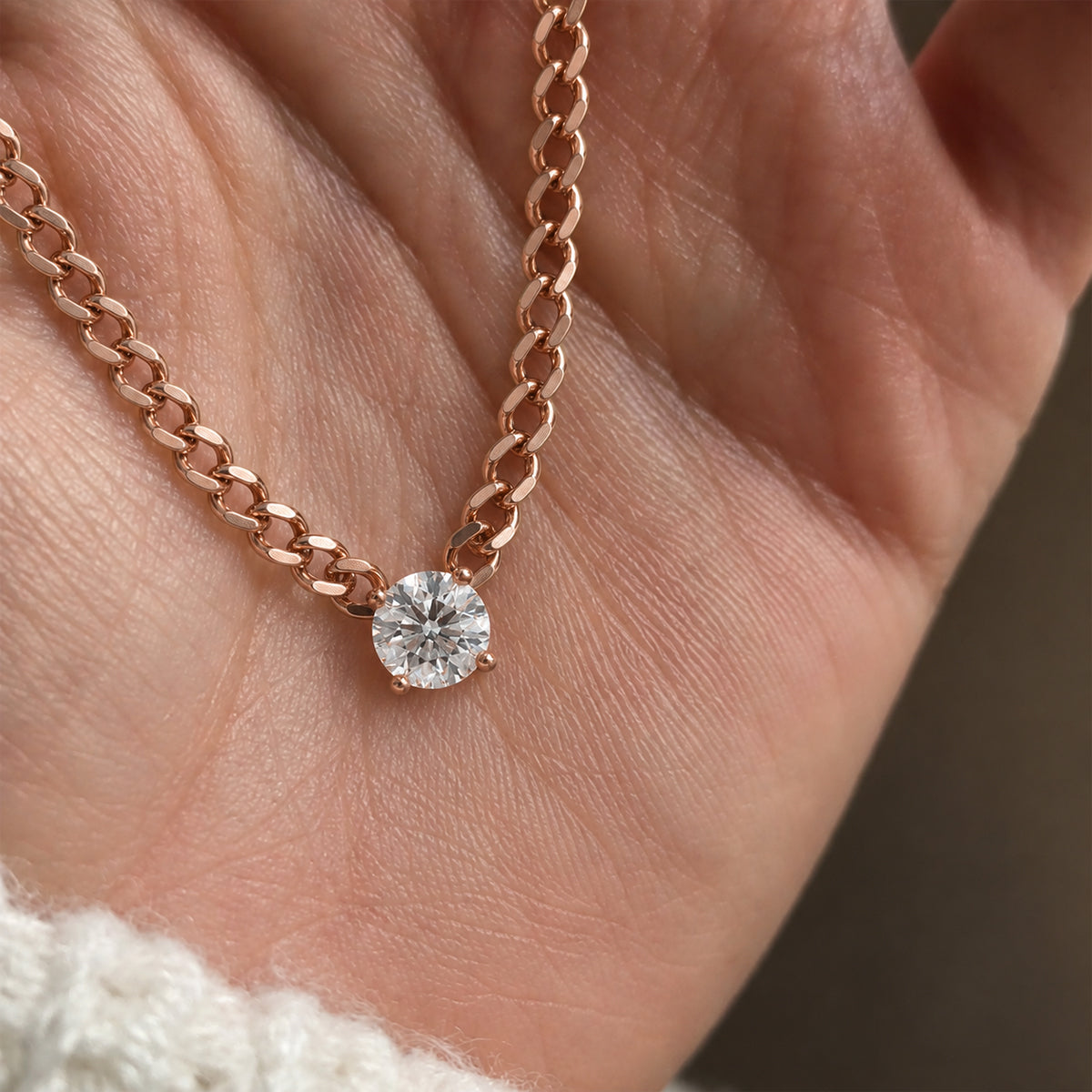 18K Rose Gold Vermeil / 1 CARAT