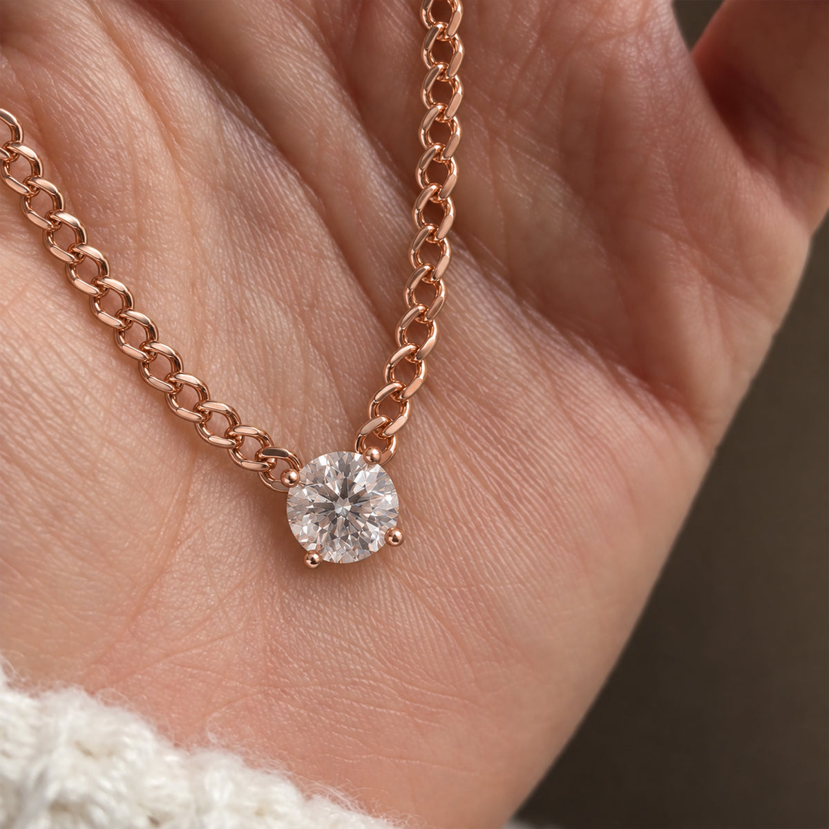 18K Rose Gold Vermeil / 2 CARAT