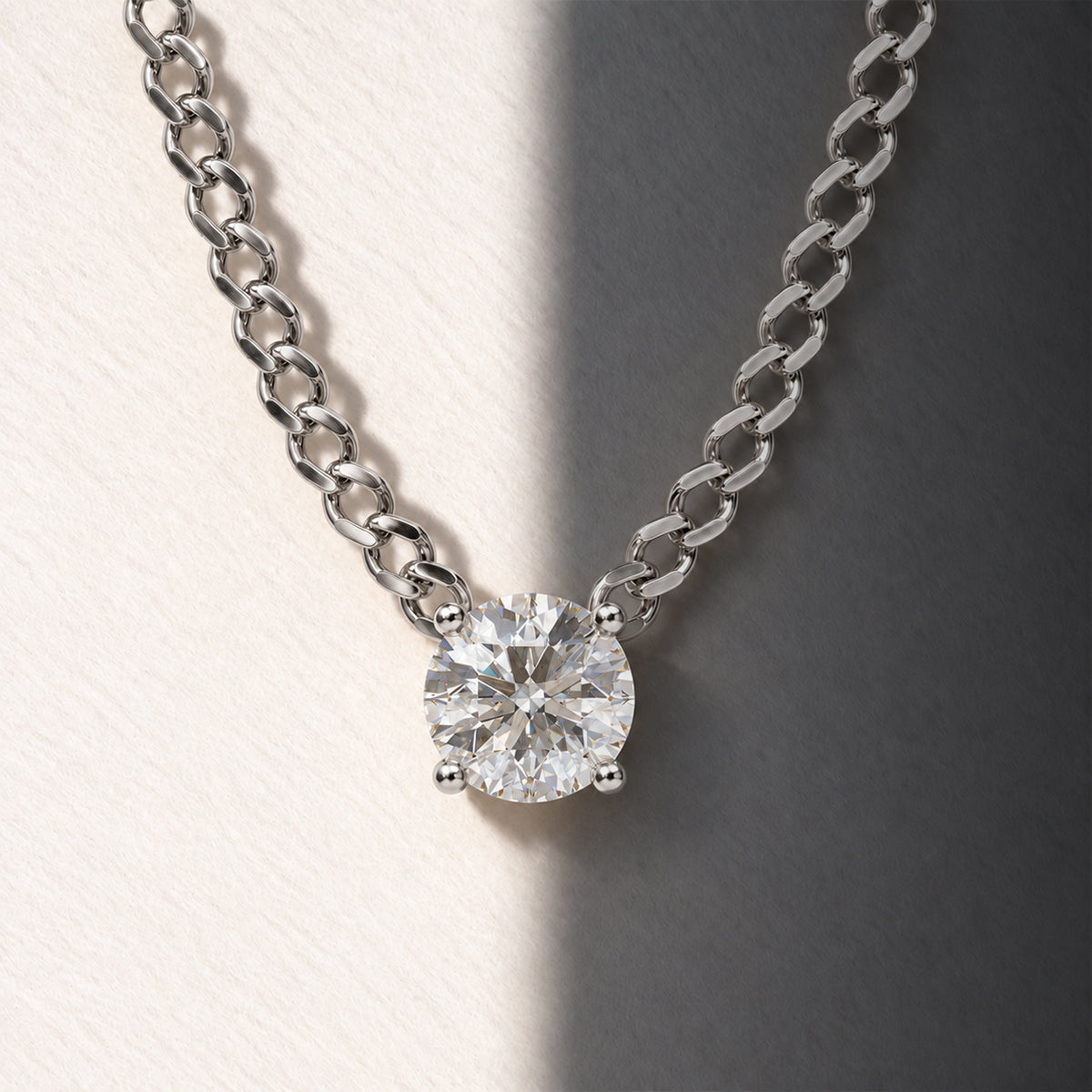 18K White Gold Vermeil / 3 CARAT