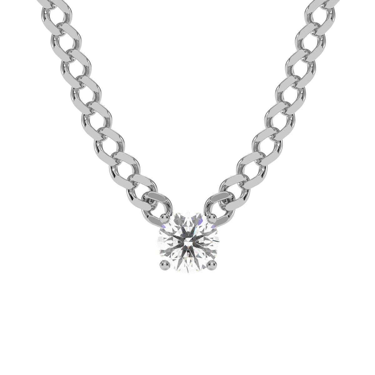 18K White Gold Vermeil / 1 CARAT