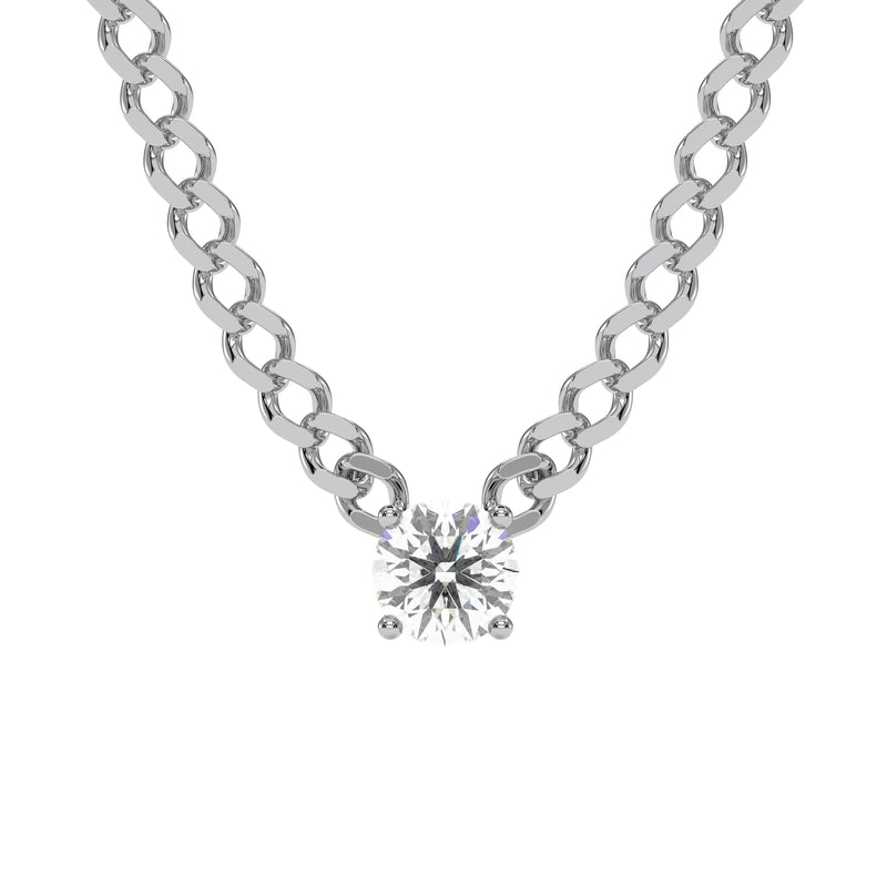18K White Gold Vermeil / 1 CARAT