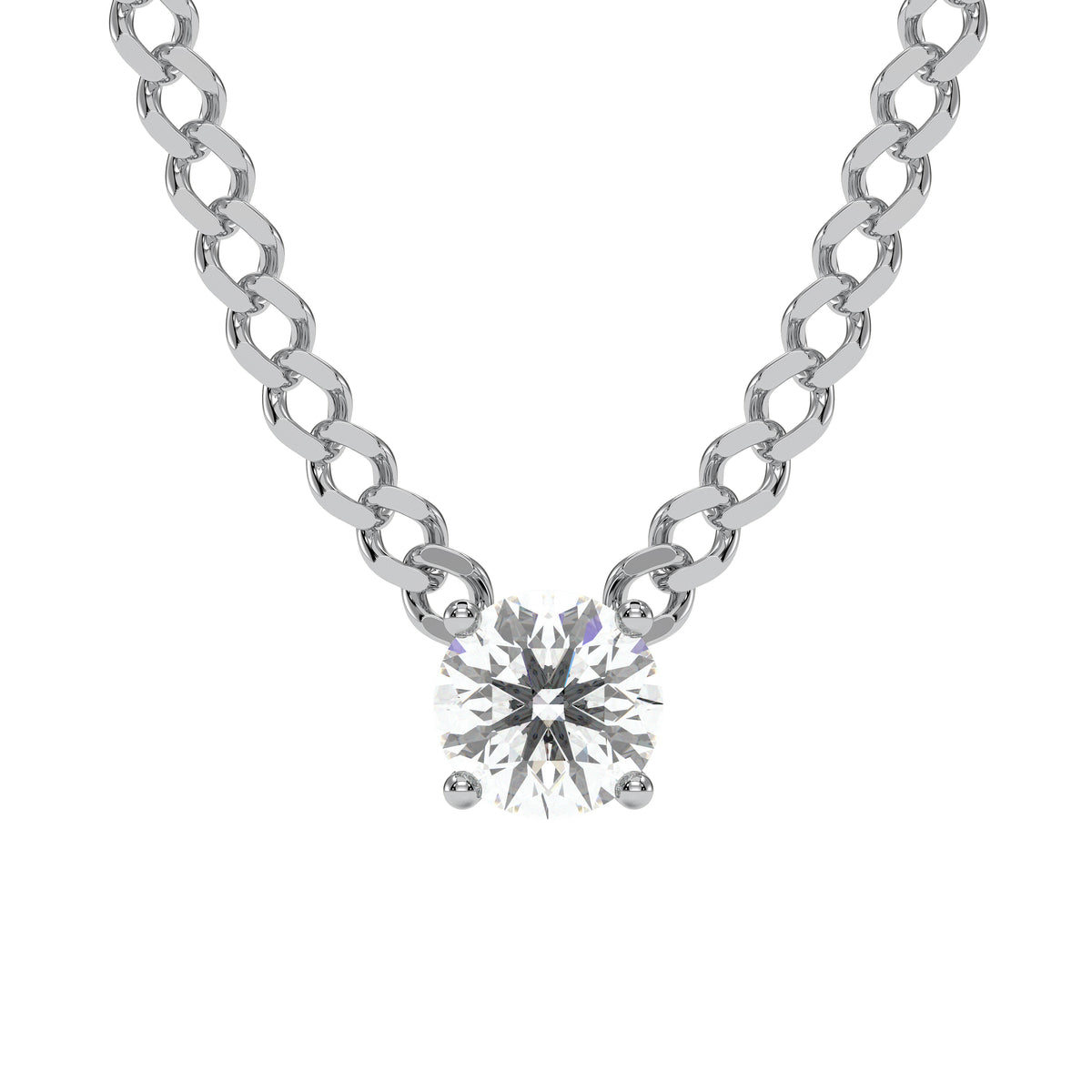 18K White Gold Vermeil / 2 CARAT