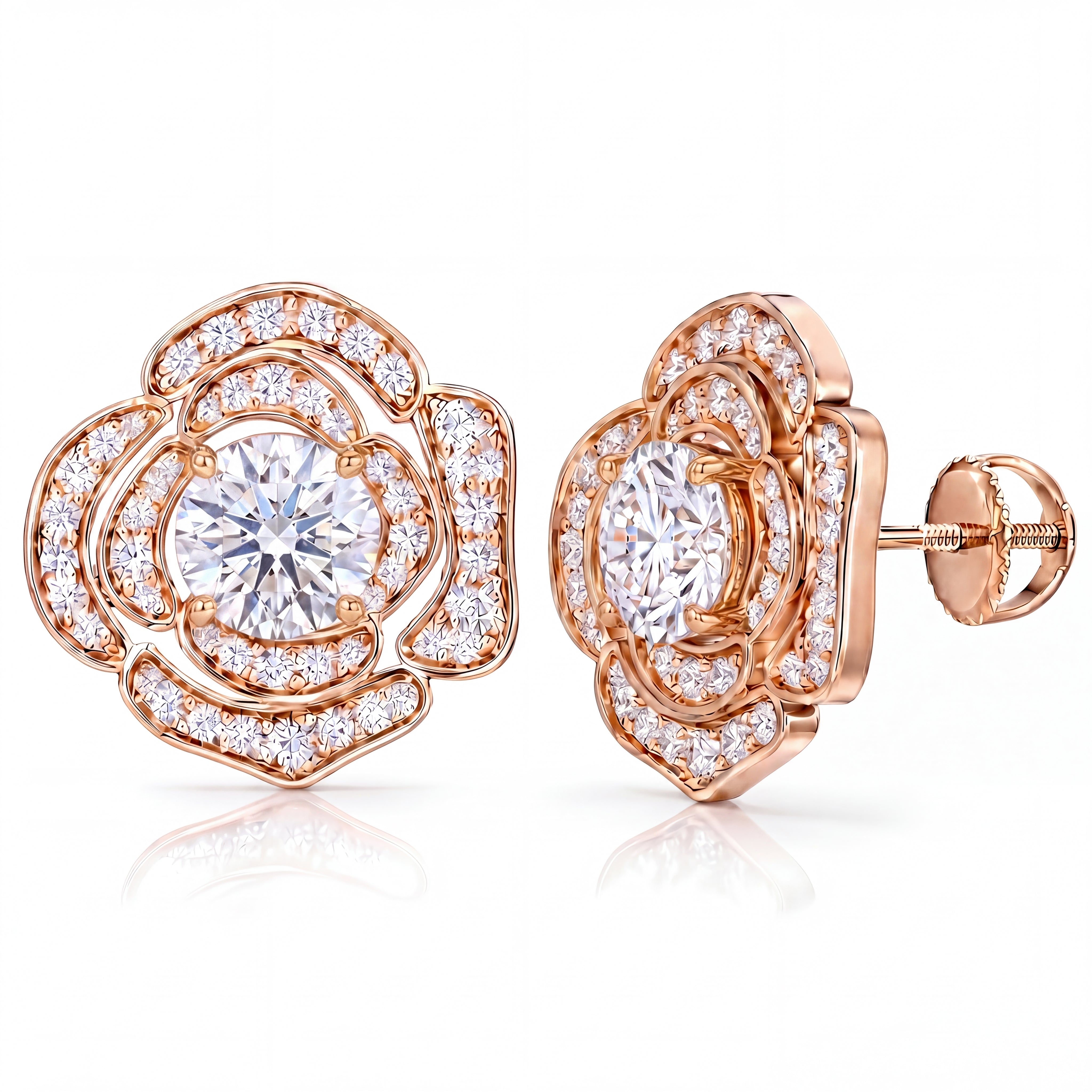 Rosé Lumière Stud Earrings