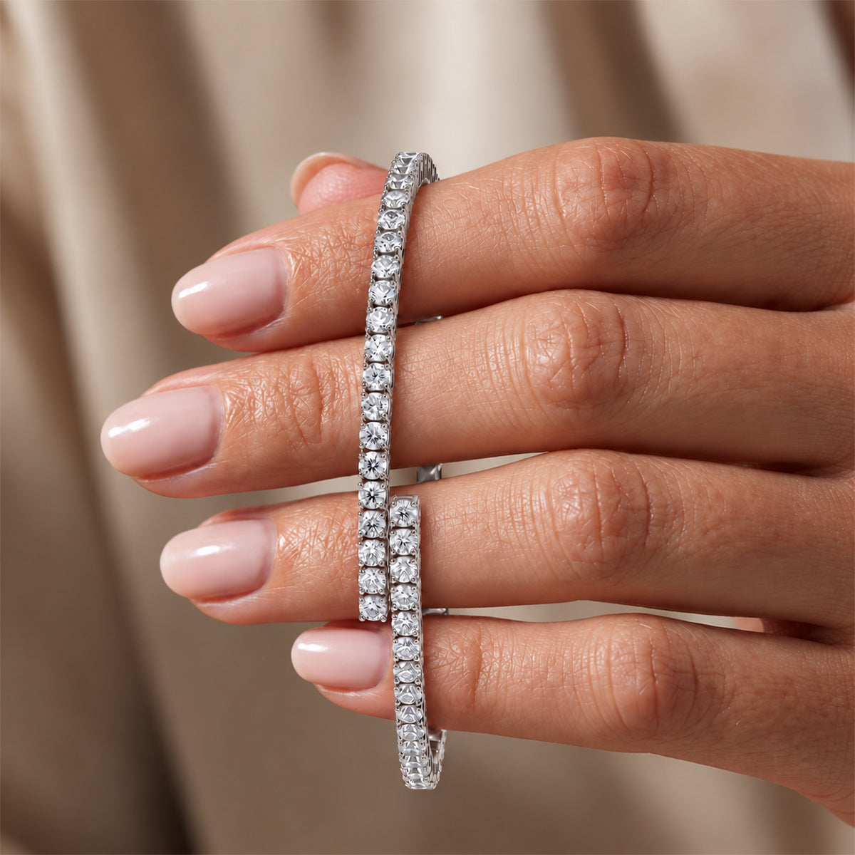 18K White Gold Vermeil