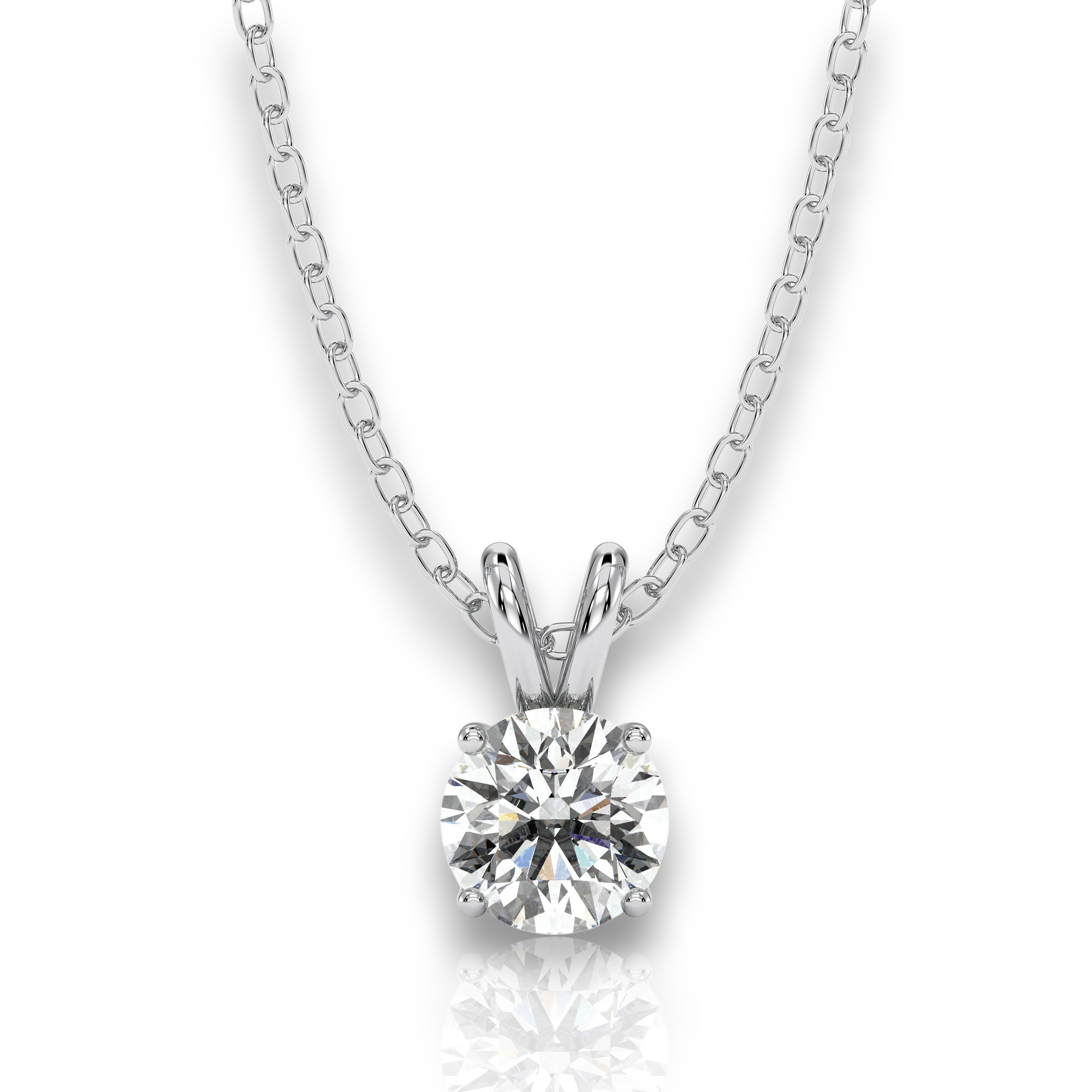 18K White Gold Vermeil / 1.00 CARAT