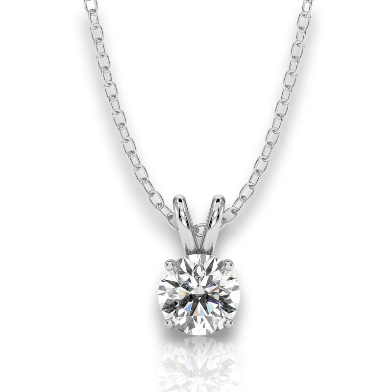 18K White Gold Vermeil / 1.00 CARAT