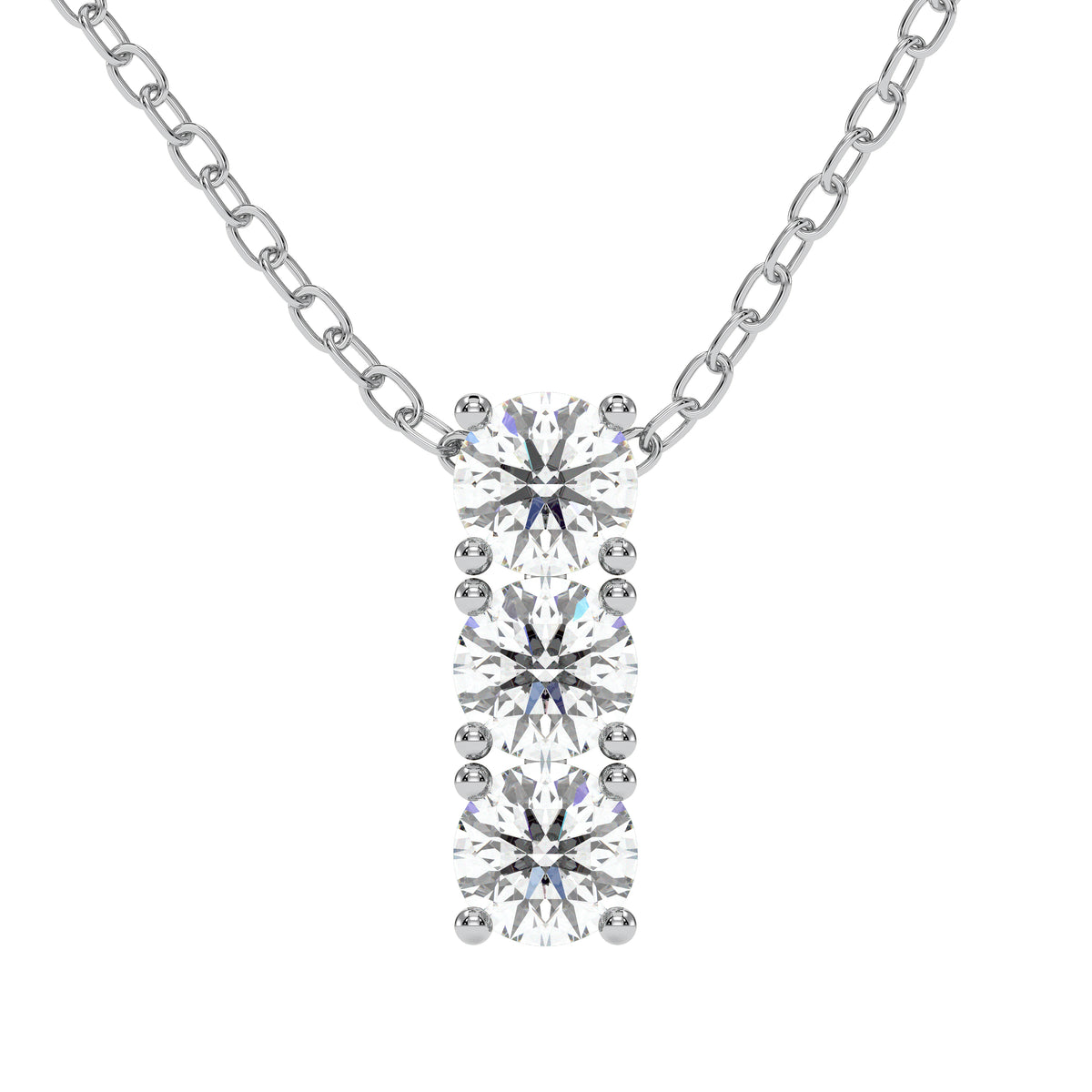 18K White Gold Vermeil / 1.50 CARAT