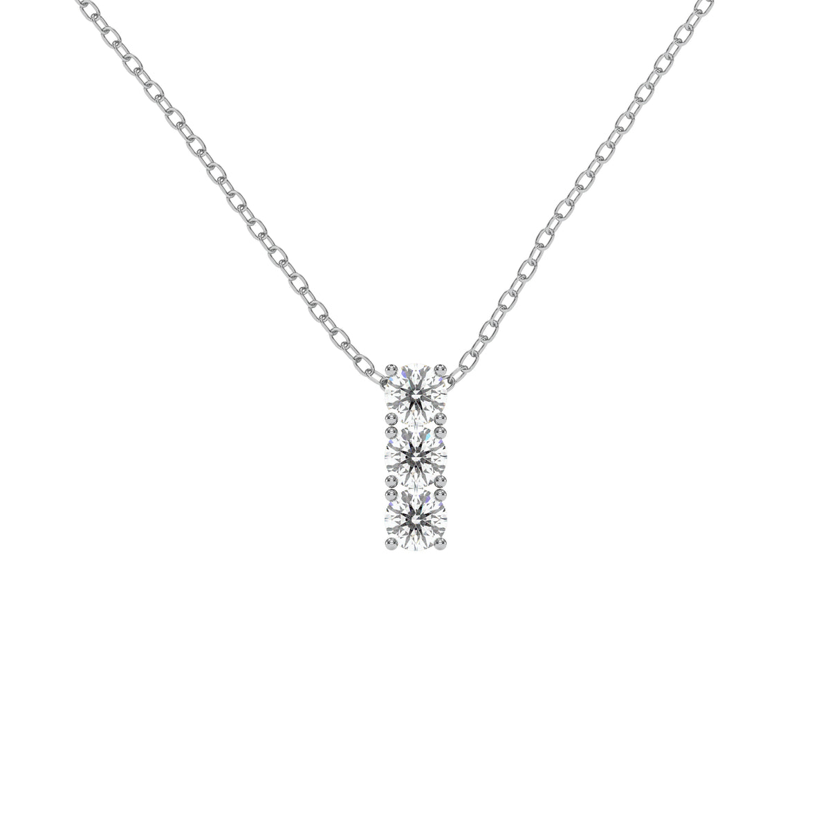 18K White Gold Vermeil / 1.50 CARAT