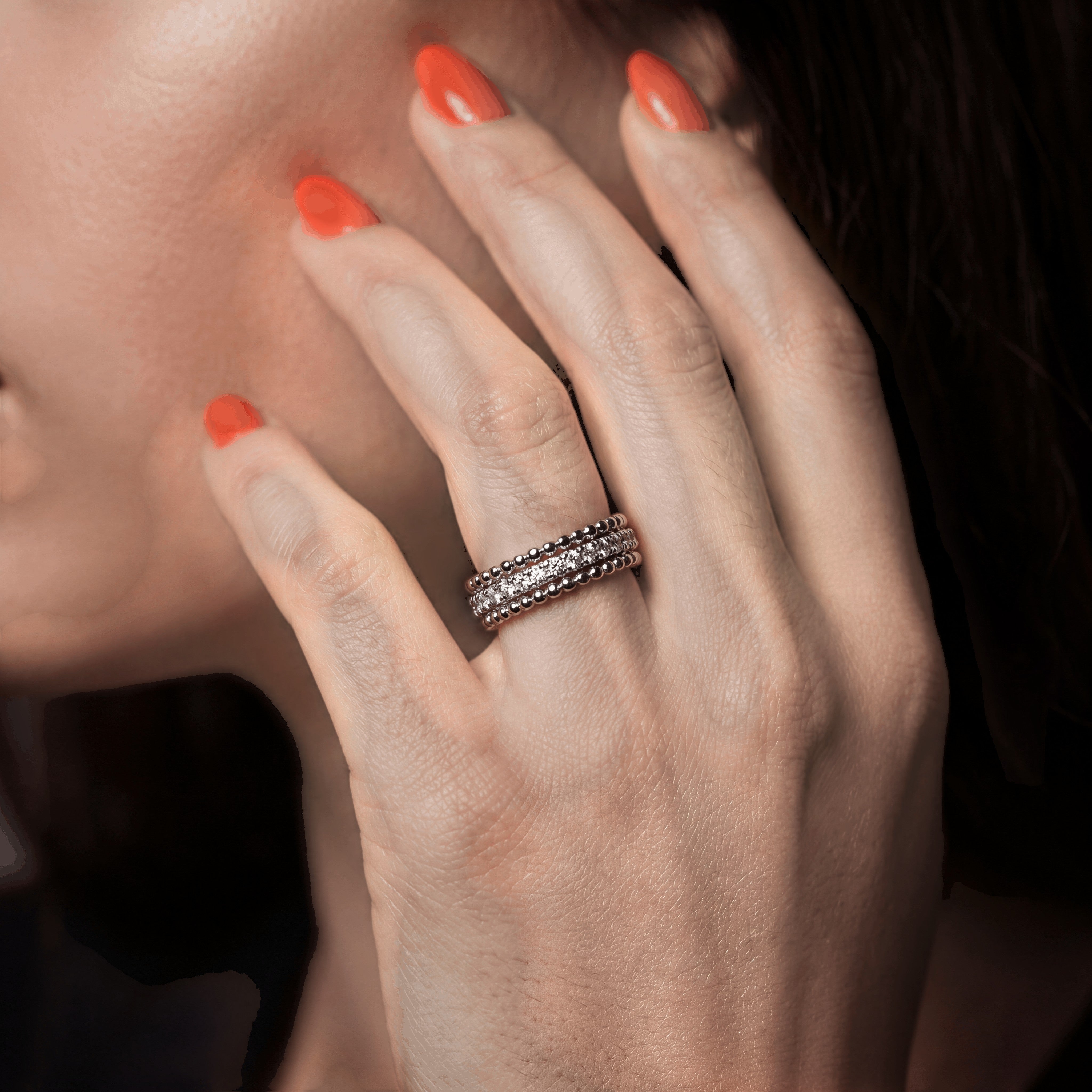 18K White Gold Vermeil, 18K White Gold Vermeil / Lifestyle