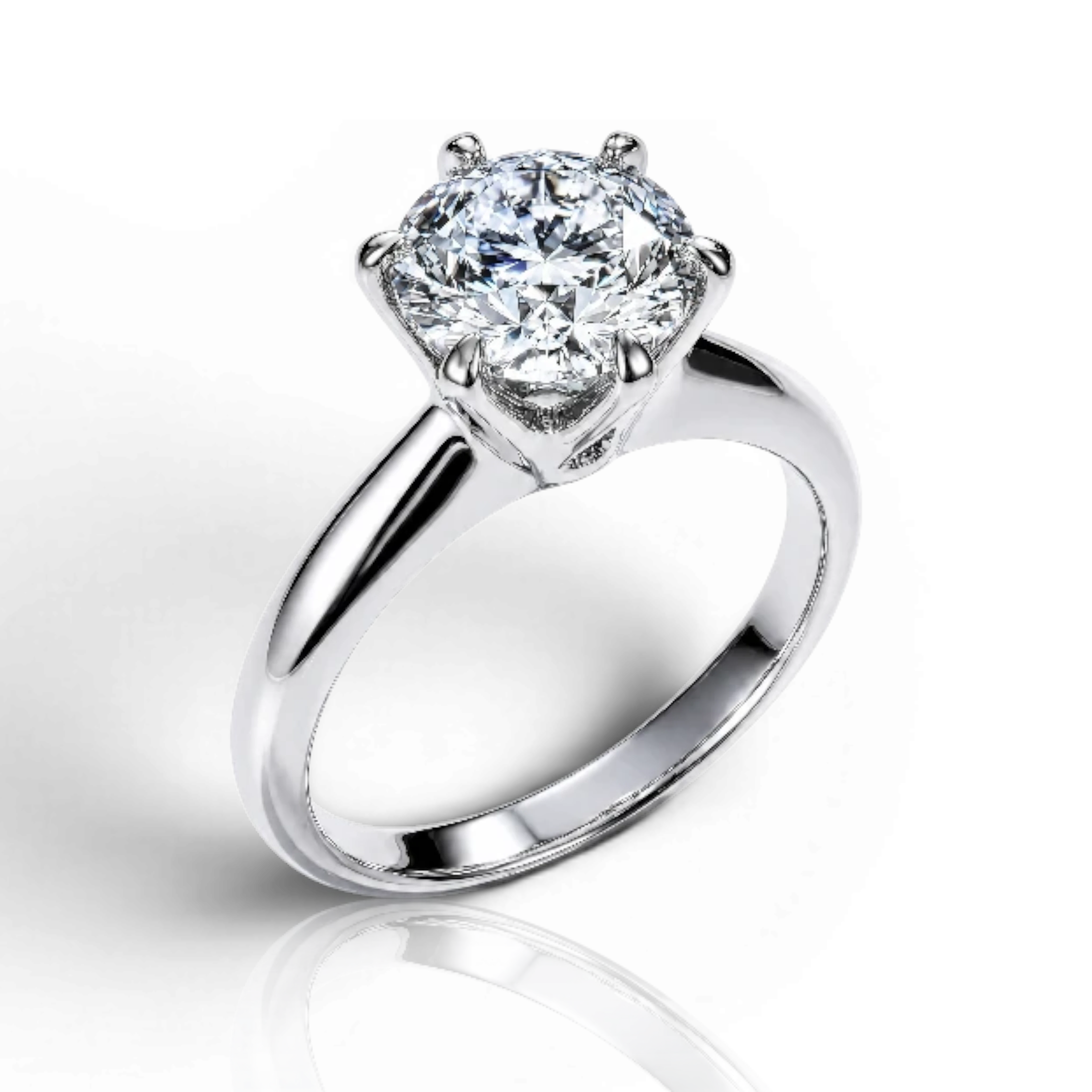 18K White Gold Vermeil / 2.00 CARAT