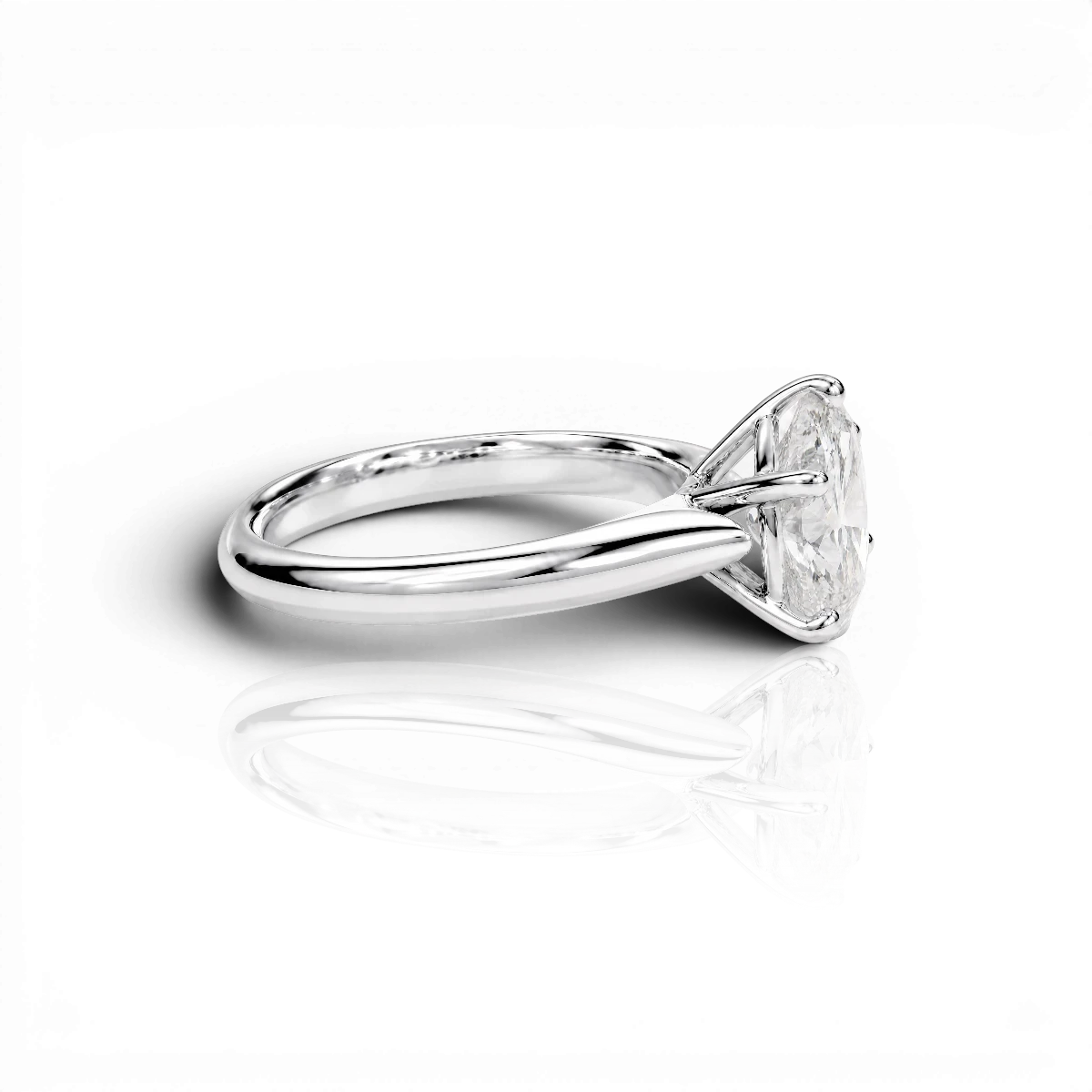 18K White Gold Vermeil / 2.00 CARAT