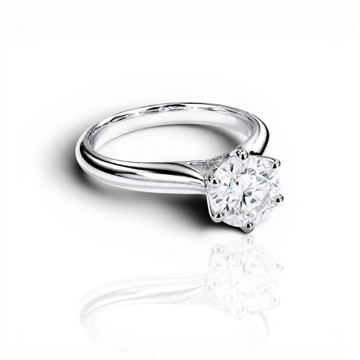 18K White Gold Vermeil / 2.00 CARAT