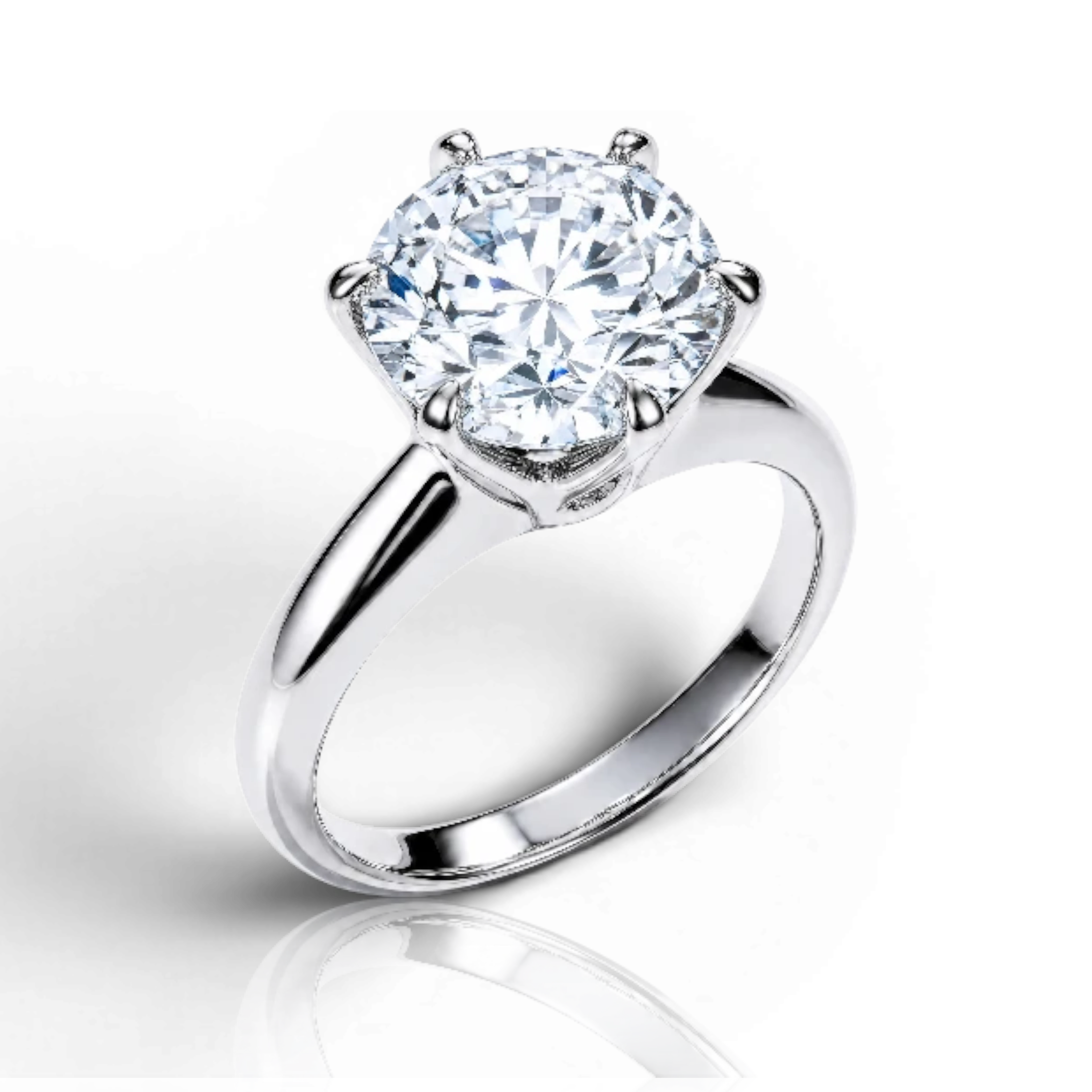 18K White Gold Vermeil / 3.00 CARAT