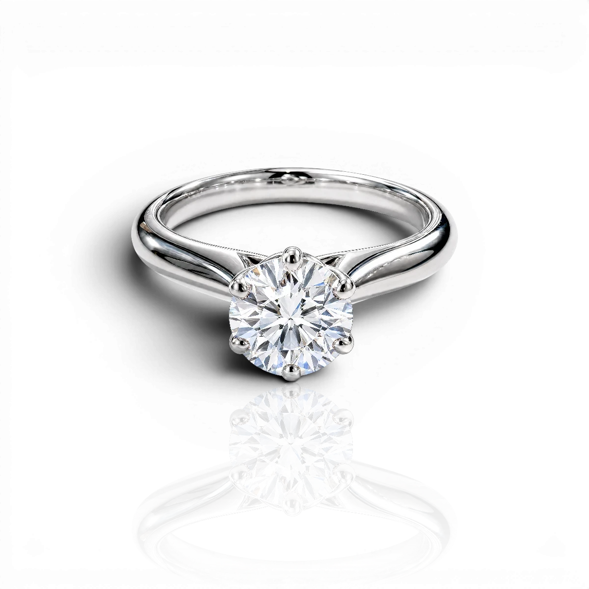 18K White Gold Vermeil / 3.00 CARAT