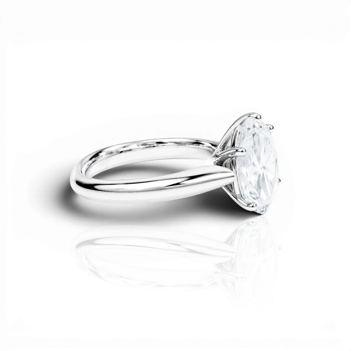 18K White Gold Vermeil / 3.00 CARAT
