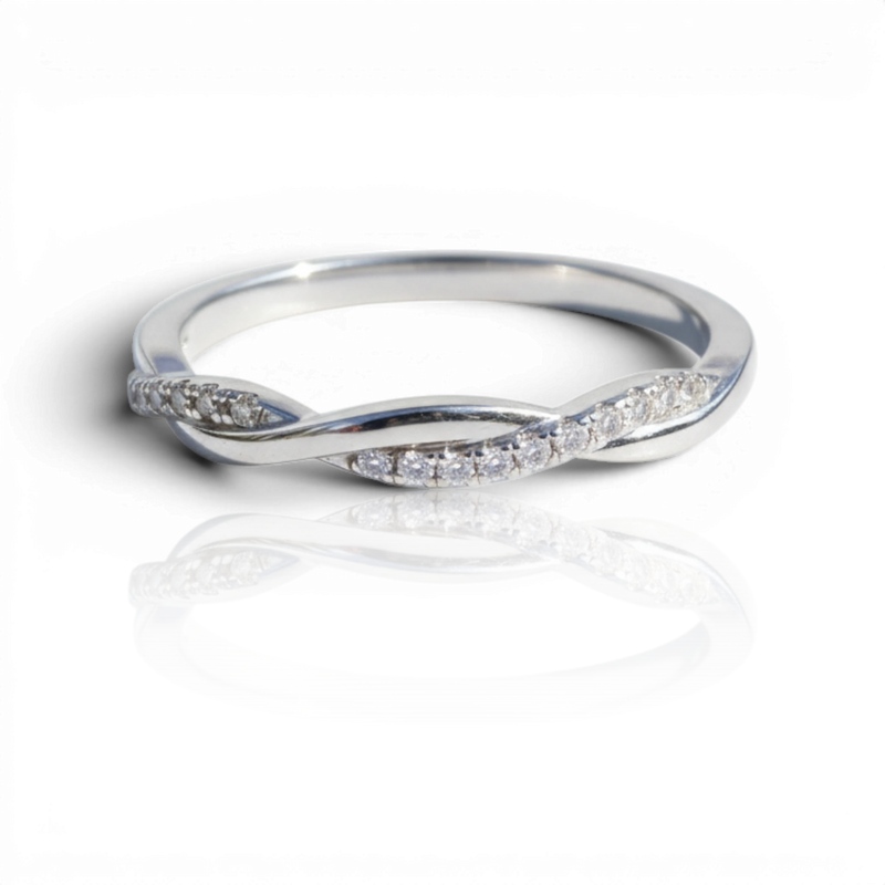 18K White Gold Vermeil