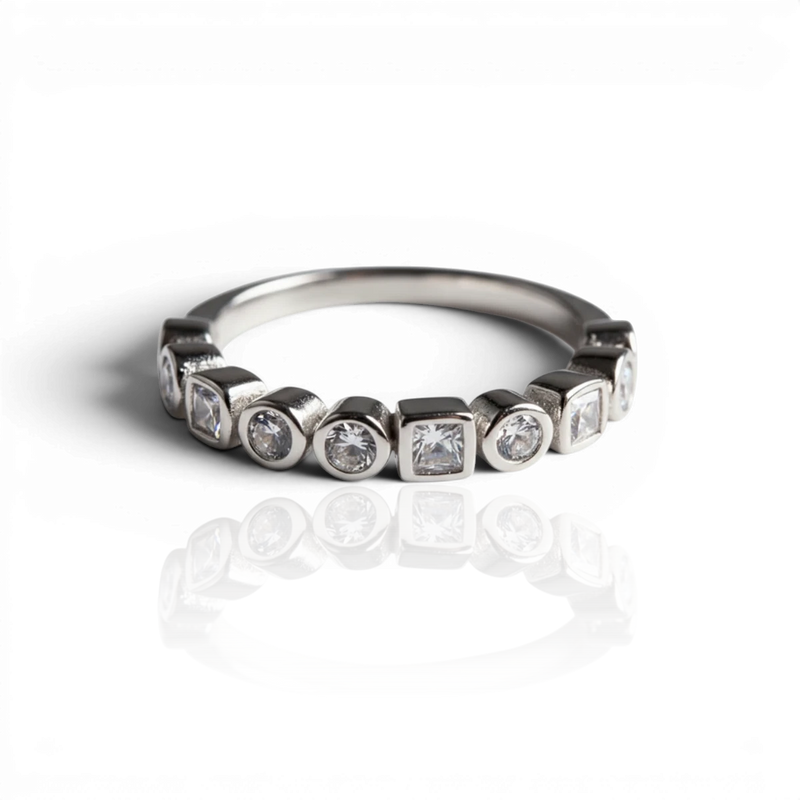 18K White Gold Vermeil