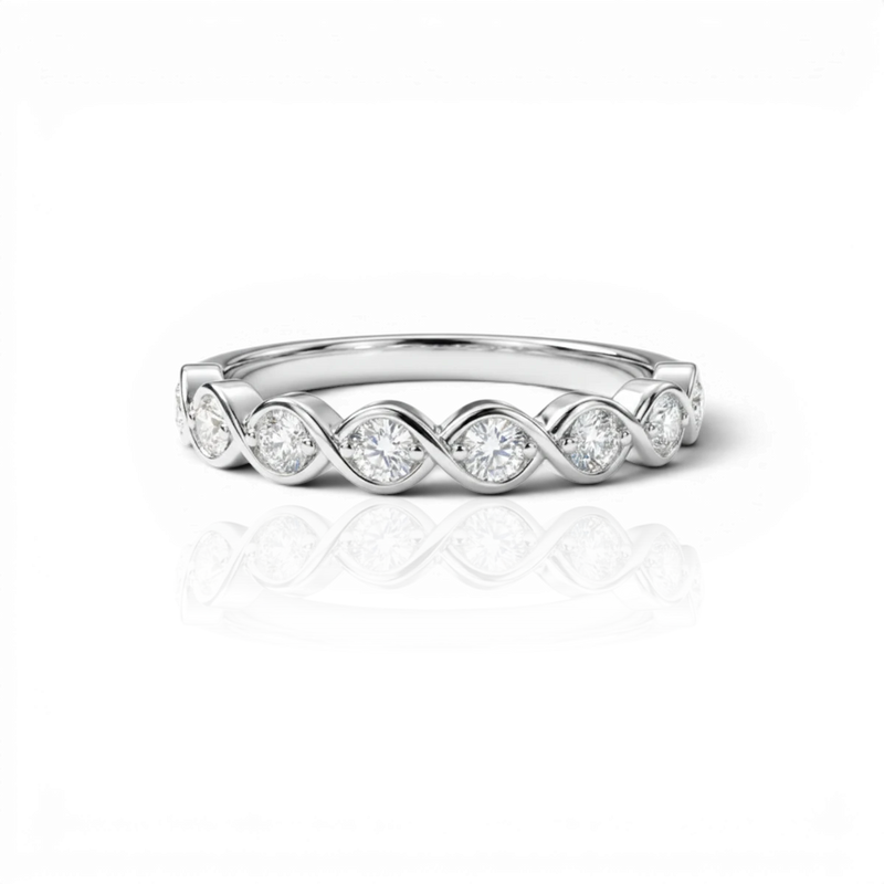 18K White Gold Vermeil