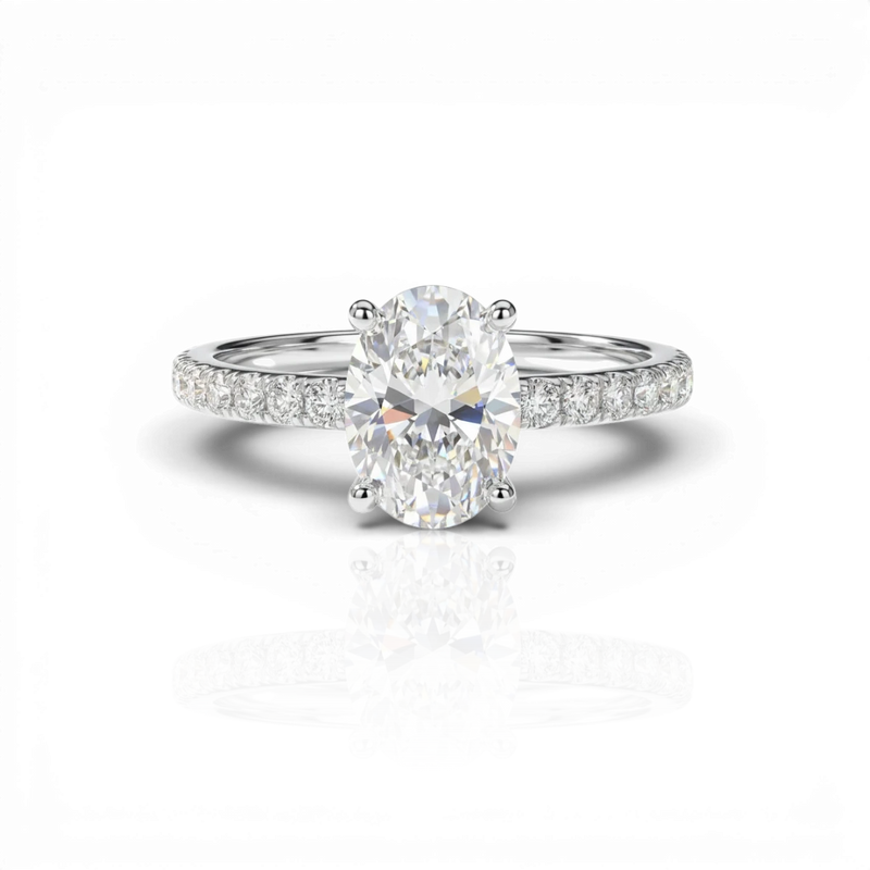 18K White Gold Vermeil