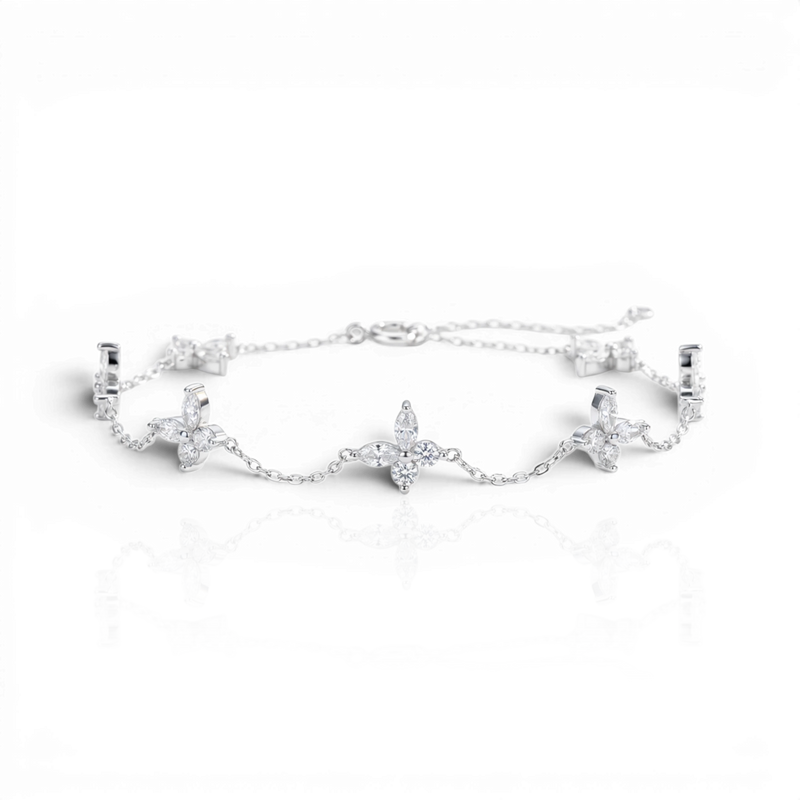 18K White Gold Vermeil