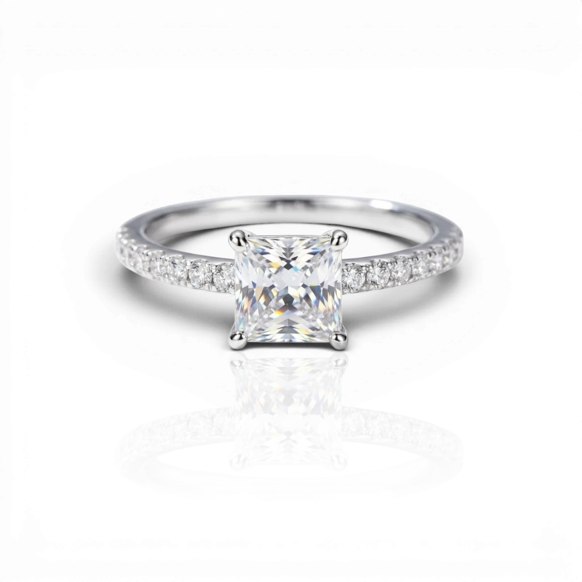 18K White Gold Vermeil