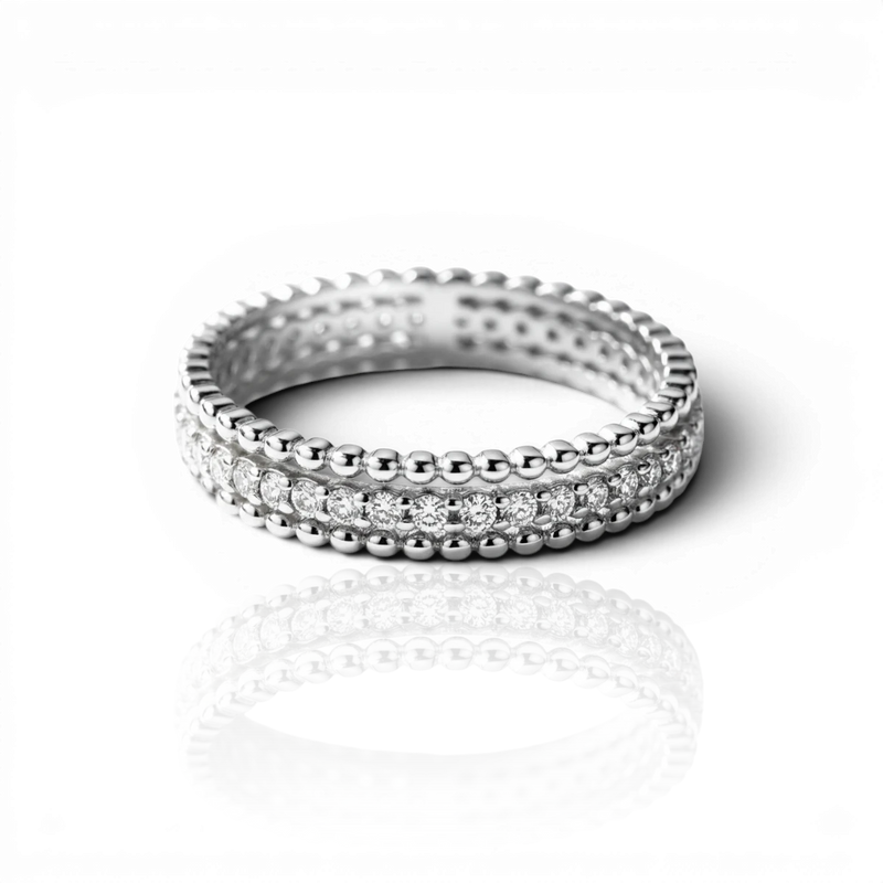 18K White Gold Vermeil