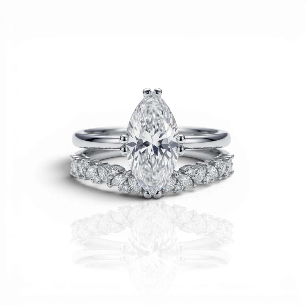 18K White Gold Vermeil