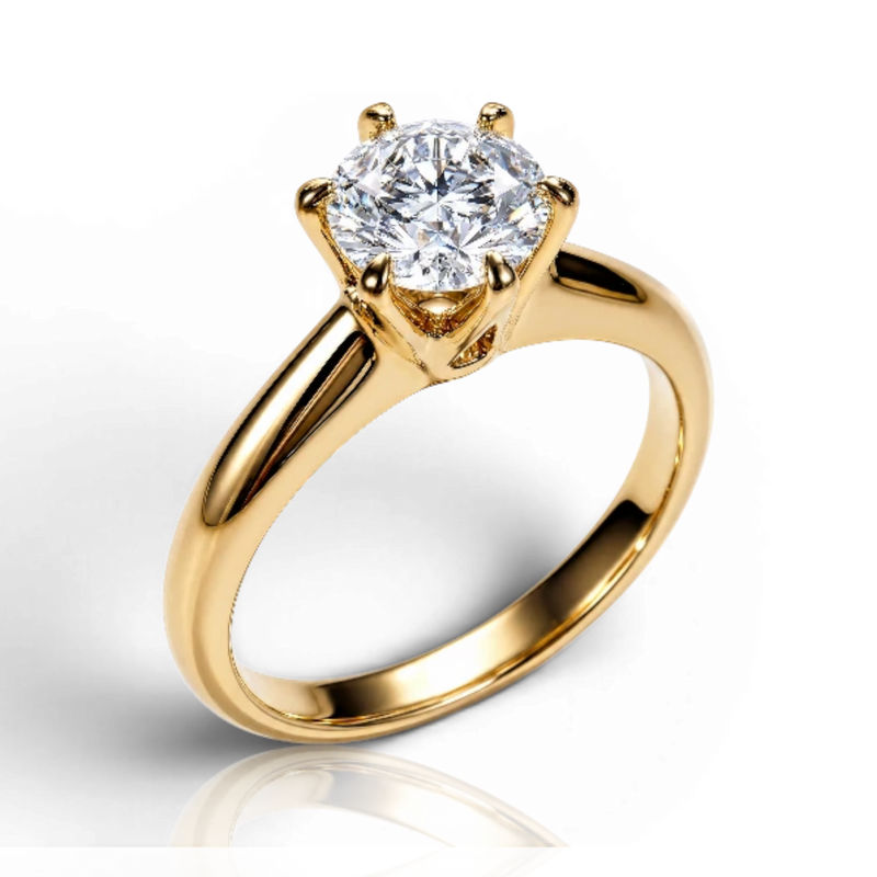 18K Yellow Gold Vermeil / 1.00 CARAT