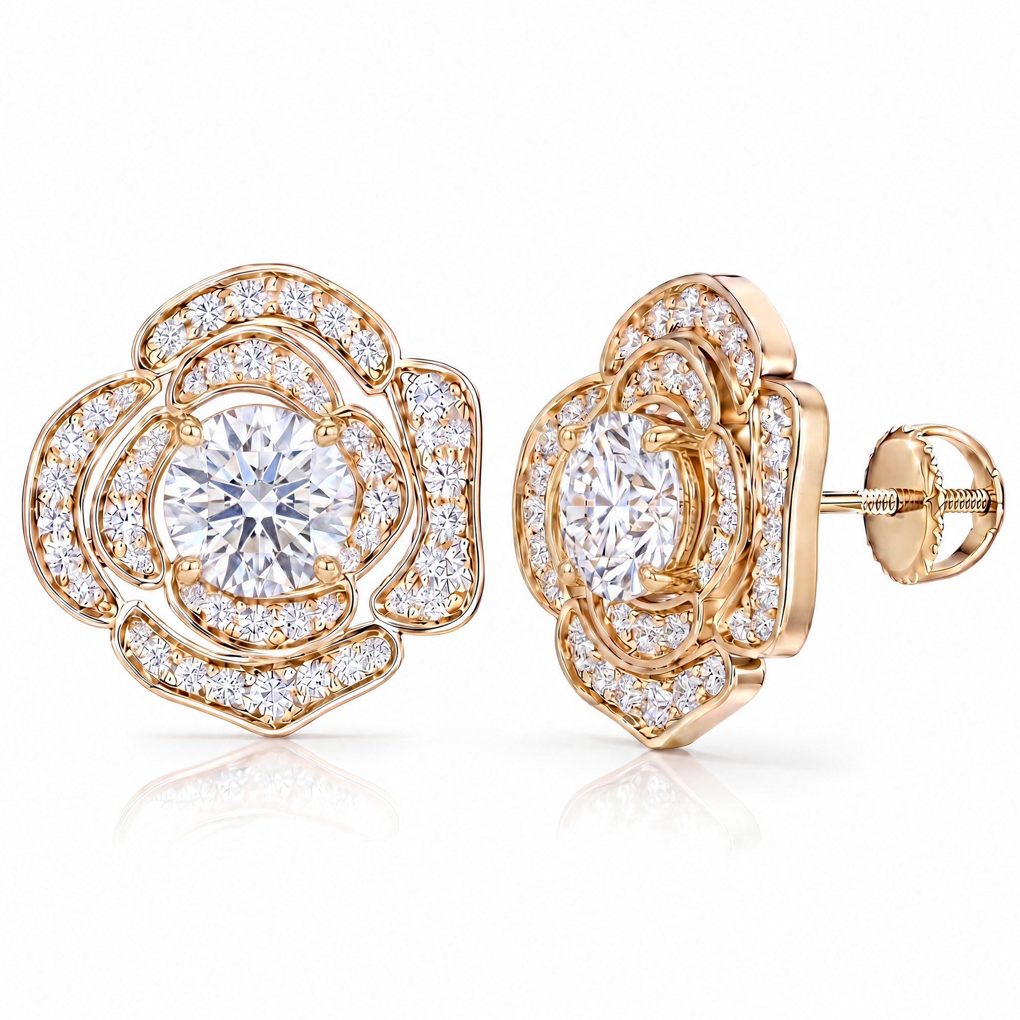 Rosé Lumière Stud Earrings
