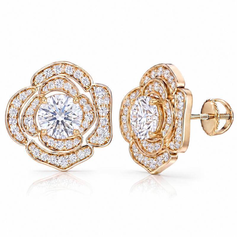 Rosé Lumière Stud Earrings